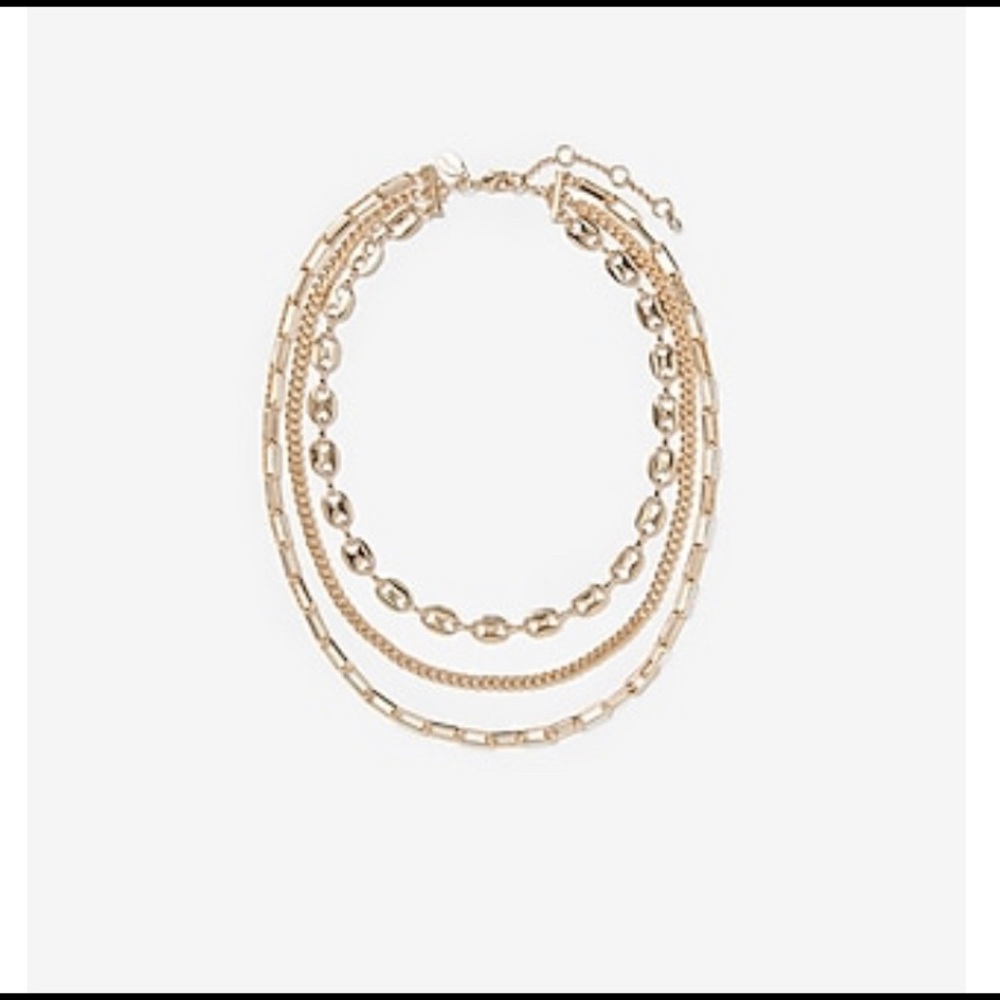 NWT express three row necklace